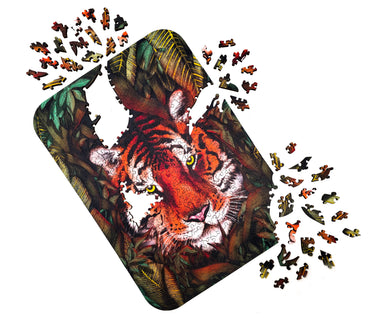Tiger Majesty Wood Jigsaw Puzzle - Puzzle Lab