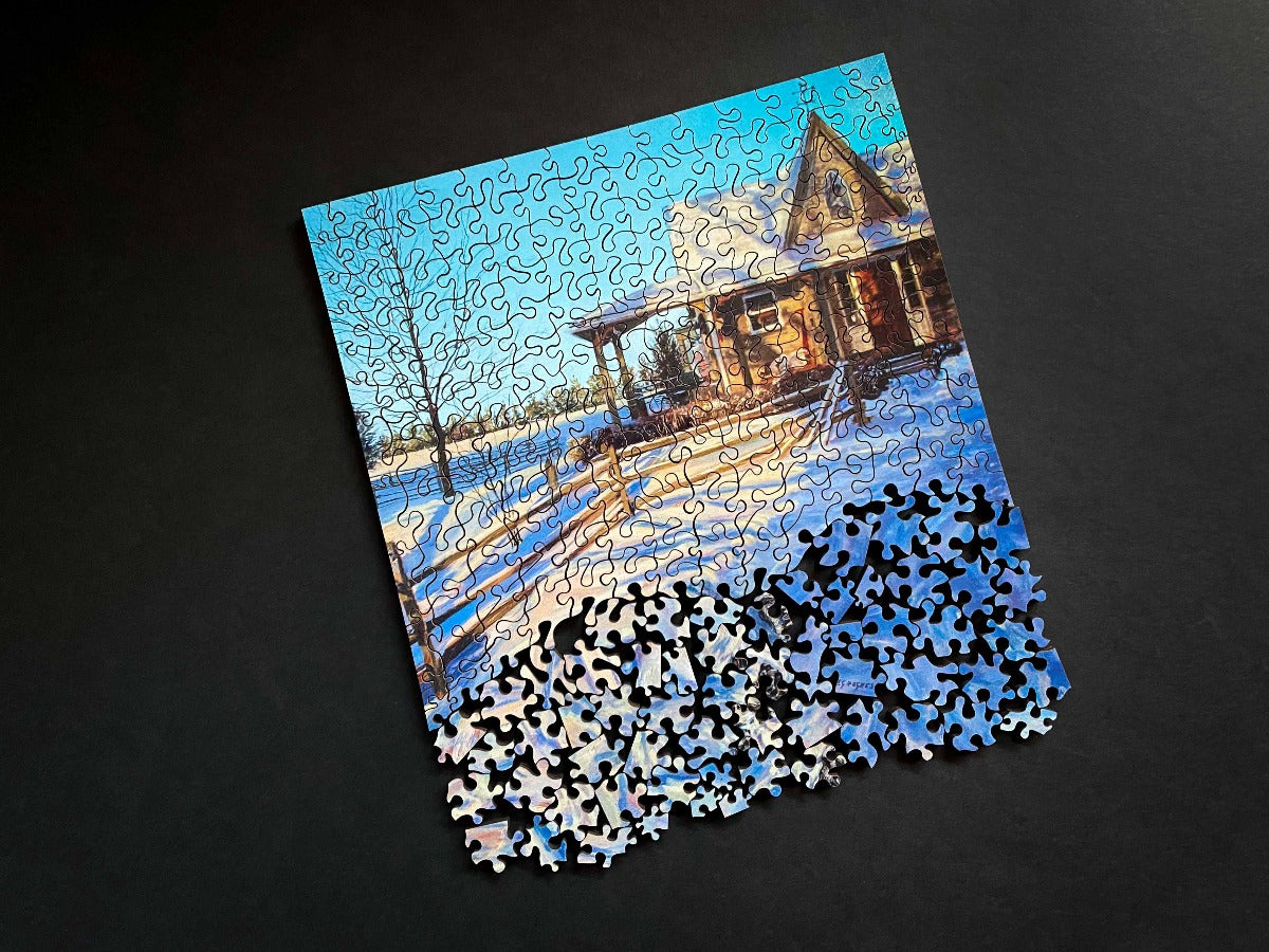 Snow Place Like Home Wood Jigsaw Puzzle - Puzzle Lab